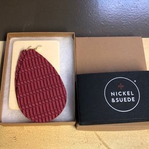 Nickel and Suede Earrings